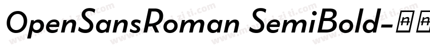 0penSansRoman SemiBold字体转换